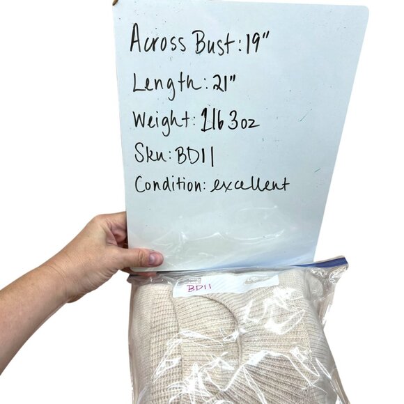 Fate Puff Sleeve High Neck Sweater Beige Cream Size Small - Picture 9 of 9